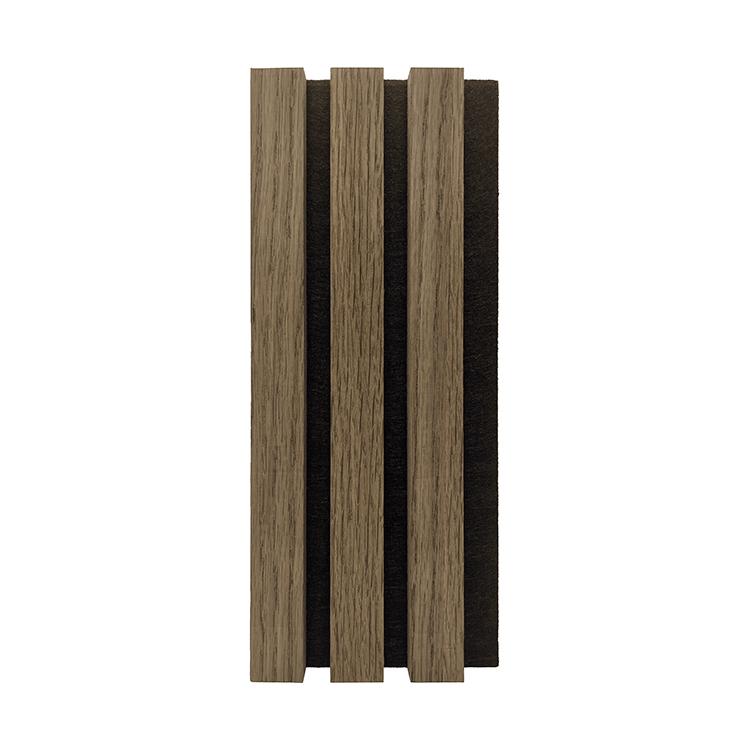 Custom-Made Natural smoked light wood slat panel