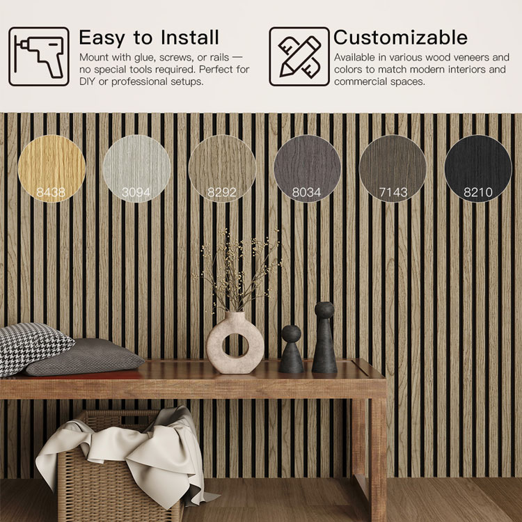 Custom Solutions Acoustic Wood Slat Panels