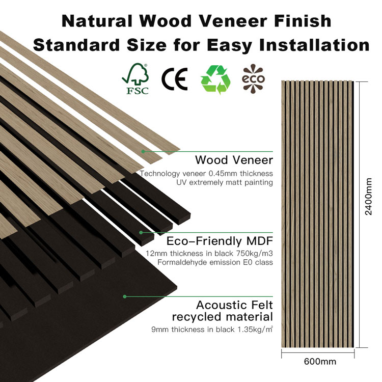 Custom Solutions Acoustic Wood Slat Panels